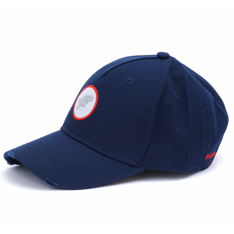 Lion Patch Navy Cotton Baseball Cap